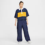 ナイキ スポーツウェア ウィメンズ オーバーサイズド ショートスリーブ ポロ トップ