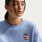 Γυναικείο φούτερ σε φαρδιά γραμμή με crew λαιμόκοψη Nike Sportswear Phoenix Fleece