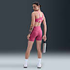 Shorts de ciclismo de tiro alto de 13 cm sin costura frontal para mujer Nike Universa