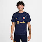 F.C. Barcelona Academy Pro Home Men's Nike Dri-FIT Football Pre-Match Short-Sleeve Top