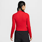 Nike Sportswear Essential Women's Ribbed Mock-Neck Long-Sleeve Top