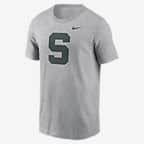 Michigan State Spartans Primetime Evergreen Alternate Logo Men's Nike College T-Shirt - Grey Heather