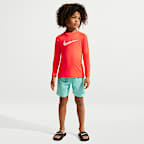 Playera de manga larga para niño talla pequeña Nike Swim Hydroguard Essential