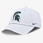 Gorra universitaria Nike ajustable para hombre Michigan State Spartans Primetime Club - Blanco