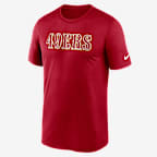 San Francisco 49ers Primetime Legend Wordmark Men's Nike Dri-FIT NFL T-Shirt - Scarlet