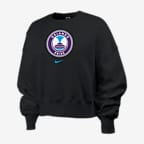 Sudadera de cuello redondo Nike de la NWSL para mujer Orlando Pride Phoenix Fleece - Negro