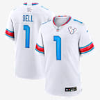 Tank Dell Houston Texans Rivalries Collection Men's Nike NFL Game Jersey - White