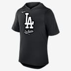 Los Angeles Dodgers Logo Men's Nike Dri-FIT MLB Hooded T-Shirt