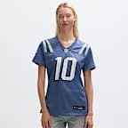 Jersey Nike de la NFL Game para mujer Drake Maye New England Patriots Rivalries Collection - Azul