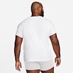 Camiseta interior con cuello redondo y ajuste entallado para hombre Nike Dri-FIT Essential Cotton Stretch (paquete de 2)