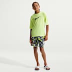 Shorts de playa o alberca con forro de ropa interior de 18 cm para niño talla grande Nike Swim Breaker