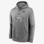 Penn State Nittany Lions Legacy Club Primary Logo Men's Nike College Pullover Hoodie - Dark Grey Heather