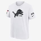 Detroit Lions Salute to Service Primary Edge Legend Big Kids' Nike Dri-FIT NFL T-Shirt - White
