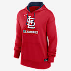 St. Louis Cardinals Authentic Collection Women's Nike Therma MLB Pullover Hoodie - Red