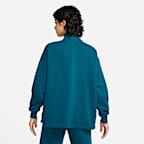 Sudadera con cierre de 1/4 de tejido Fleece para mujer Nike Sportswear Swoosh