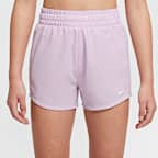 Nike One Big Kids' (Girls') Dri-FIT High-Waisted Woven Training Shorts