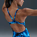 Traje de baño de una pieza con espalda deportiva para mujer Nike HydraStrong