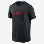 Alabama Crimson Tide Primetime Evergreen Wordmark Men's Nike College T-Shirt - Black