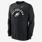 Philadelphia Eagles Club Men's Nike NFL Pullover Crew - Black