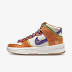 Nike Dunk High Up Premium Women's Shoes - Sail/Harvest Moon/Hot Curry/Canyon Purple