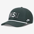 Michigan State Legacy Basketball Rope Rise Men's Nike College Adjustable Hat - Forest Green