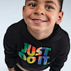 Conjunto de sudadera con gorro sin cierre Reveal infantil Nike Sportswear