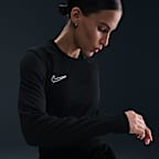 Haut de foot à manches longues et col ras-du-cou Dri-FIT Nike Academy pour femme