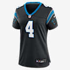 Jersey Nike de la NFL Game para mujer Tetairoa McMillan Carolina Panthers - Negro