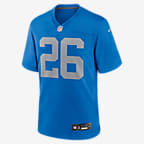 Jahmyr Gibbs Detroit Lions Men's Nike NFL Game Football Jersey - Blue