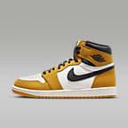 Jordan retro yellow and black hot sale