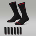 Jordan LEGEND CREW 6 PACK - Chaussettes de sport - gym red/black/rouge 