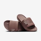 White nike discount slides double strap