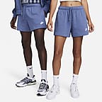 Nike Women's Sportswear Club Fleece Blue Shorts - Hibbett