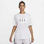 Camiseta Nike Dri-FIT Swoosh Fly Feminina - Preto