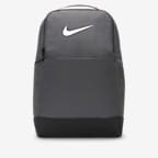Nike Brasilia 9.5 Medium Backpack Navy Grab your gear and get going with  the Nike Brasilia Backpack. It has plenty of pockets to help you stay  organized including a sleeve to fit