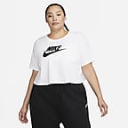 T-SHIRT CROPPED FEMME NIKE SPORTSWEAR ESSENTIAL - SOLDES - BADMINTON