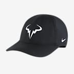 NEUF Nike Rafa Nadal Aerobill chapeau blanc casquette taureau logo Dri-Fit  Heri
