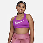 Nike Swoosh Big Kids' (Girls') Reversible Sports Bra (Extended Size ...