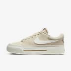 NIKE Court Legacy Lift Womens Shoes - WHITE/GOLD