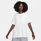 Women's Nike Sportswear T-Shirt in White, Size: Large | FQ6597-100