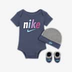 Nike 3-Piece Bodysuit Box Set Baby Bodysuit Set.