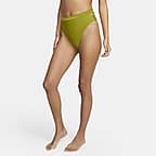 Nike Swim Women's Cut-Out High-Waisted Bikini Bottoms. Nike LU