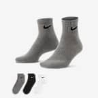 Nike Everyday Cushioned Training Ankle Socks (3 Pairs). Nike JP