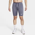 Nike Power Race Ncaa Half Tight Blue Compression Short Men Dri Fit