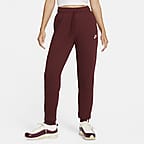 Shop Nike NSW Mid-Rise Air Fleece Joggers DQ6563-259 brown