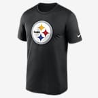 Men's Nike Heathered Charcoal Pittsburgh Steelers Logo Essential Legend Performance T-Shirt Size: Large