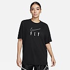 Nike Performance WOMENS DRYFIT TEE FLY BOXY - Sports T-shirt