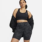 Nike with Women\'s Pockets. Biker Universa Camo Medium-Support Shorts High-Waisted 8\