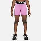 Nike Pro Big Kids' (Girls') Dri-FIT 5 Shorts (Extended Size).