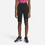 Bike Nike Kids\' (Girls\') High-Rise Shorts. Sportswear 9\